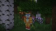 Glamrock Freddy's colorful look actually works with the game's aesthetics (Image via Mojang)